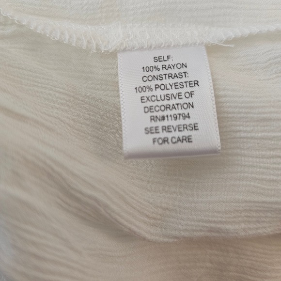 One World Live and Let Live White Boho Embroidered Tunic Top 3X 85800W71104 NWT - Picture 6 of 7